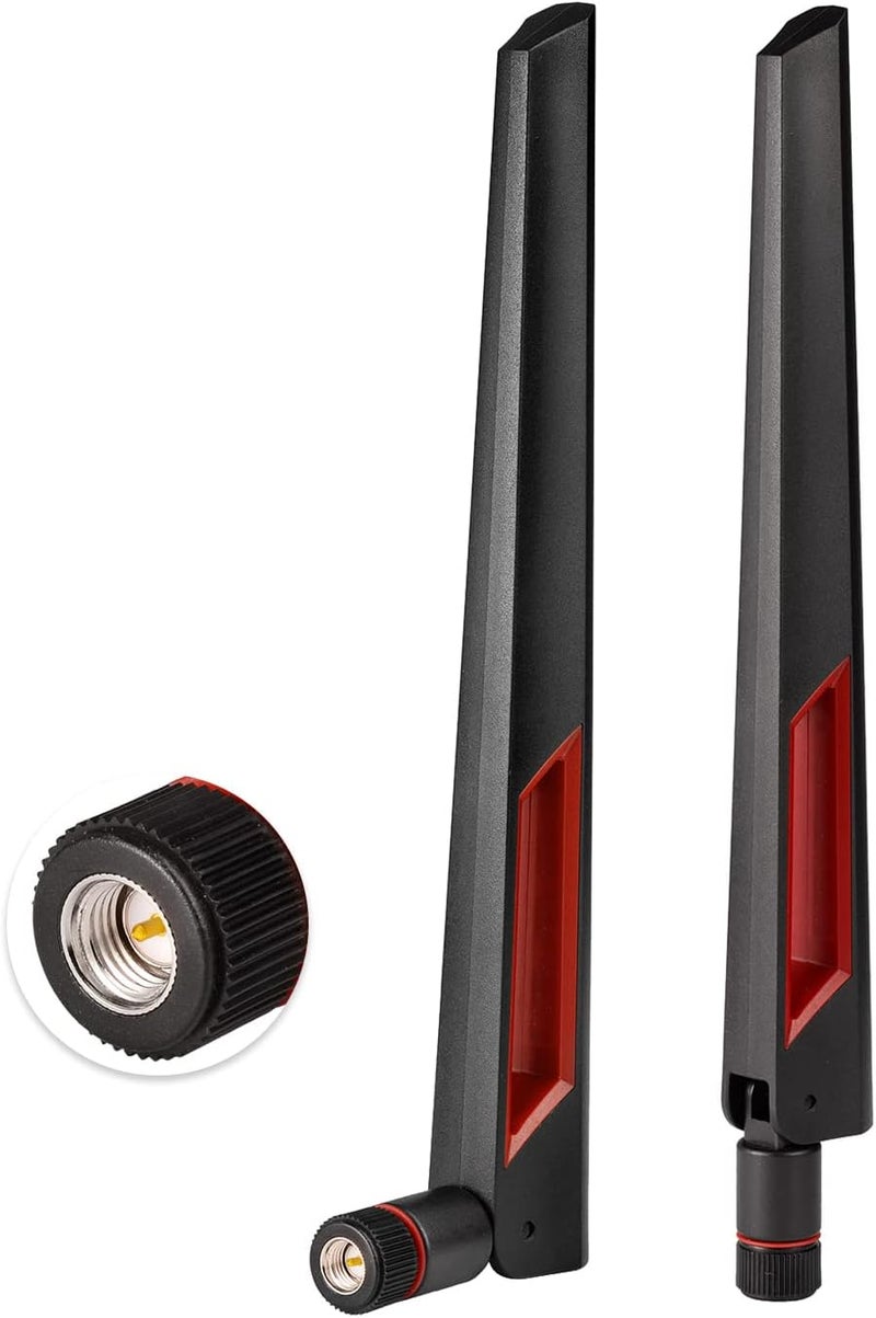 Superbat هوائي واي فاي مزدوج النطاق 2.4GHz 5GHz 5.8GHz هوائيات SMA لجهاز الكمبيوتر المكتبي لوحة الأم بطاقة واي فاي بلوتوث جهاز توجيه الشبكة اللاسلكية (عبوة 2)  - Image 1